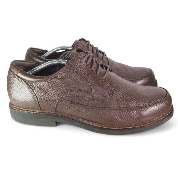 Apex Lexington Moc Toe Dress Oxfords Brown Leather LT910M Men's 12 XW - Picture 4 of 11